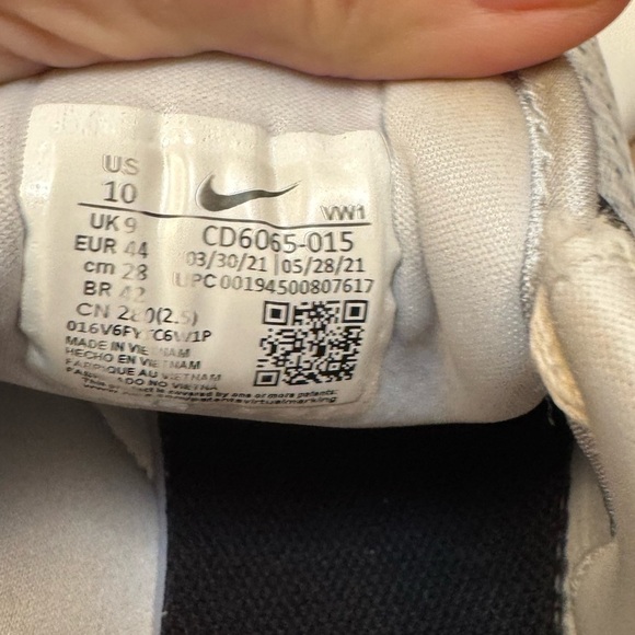 NIKE GOLF Roshe G Pure Platinum Black SZ 10 Men’s Shoe Spikeless Turf Golfing - Picture 6 of 11